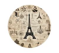 ANABPRMA Tapis de souris en caoutchouc antidérapant avec surface lisse pour bureau et maison Motif Tour Eiffel Café parisien 20,3 cm