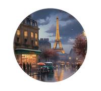 ANABPRMA Tapis de souris en caoutchouc antidérapant avec surface lisse pour le bureau et la maison Motif Paris Street Scène Tour Eiffel 20,3 cm