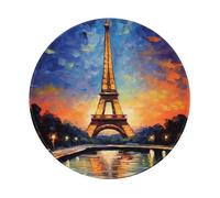 ANABPRMA Tapis de souris en caoutchouc antidérapant Tour Eiffel 8 pouces avec surface lisse pour bureau et maison