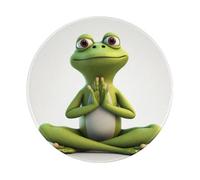 ANABPRMA The Funny Frog doing Yoga Tapis de souris antidérapant en caoutchouc 20,3 cm avec surface lisse pour bureau et maison