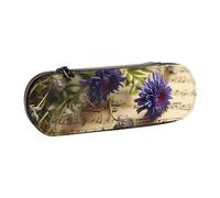 ANABPRMA Trousse à crayons rigide en cuir avec fermeture éclair multi-usage pour papeterie, maquillage ou petits accessoires Violet, Partition de musique, Taille unique, Trousse de beauté