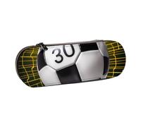 ANABPRMA Trousse à crayons vintage Aloha Tiki en cuir rigide multi-usage avec fermeture éclair pour papeterie, maquillage ou petits accessoires, Ballon de football, Taille unique, Trousse de beauté