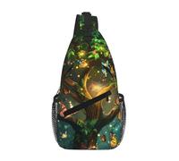 ANABPRMA Twister Polka Dots_1 Sac à bandoulière décontracté pour homme avec plusieurs poches pour voyage et usage quotidien, Papillons d'arbre 1_1, Taille unique