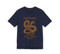 Anaconda Snake Graphic Tee, unisexe, cadeau pour les amoureux des animaux, style urbain décontracté, bleu marine, Taille M