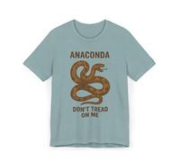 Anaconda Snake Graphic Tee, unisexe, cadeau pour les amoureux des animaux, style urbain décontracté, Lagon bleu chiné, Taille M