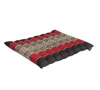 ANADEO YogaProducts Flat Rollable - Coussin de Yoga et Méditation - Noir Rouge - Roulable, Ajustable et Confortable