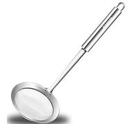 ANAEAT Cuillère écumoire à graisse en acier inoxydable de 11,9 cm - Passoire professionnelle en maille fine et écumoire avec long manche pour écumoire, cuisine, friture, graisse, sauce et mousse