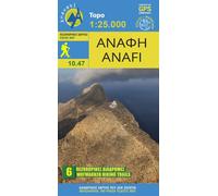 Anafi - Échelle 1 : 25 000, Edition bilingue anglais-grec - Collectif - Anavasi - Atlas / carte