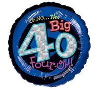 Anagram 2 Oh No It's My Birthday 40 Ballon en aluminium Multicolore 45,7 cm