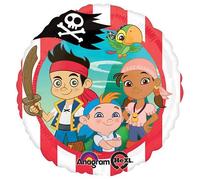 Anagram 26355 Jake Ballon en Aluminium Motif Pirates Inscription Never Land Multicolore 45,7 cm