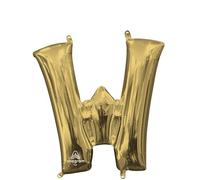 Anagram Ballon de fête avec lettre W en Mylar - 40,6 cm - Or blanc