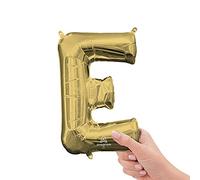 Anagram Ballon de fête en aluminium avec lettre E - 40,6 cm - Or blanc