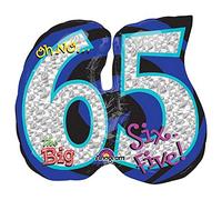 Anagram Ballon en aluminium 2834901 OH NO It's My Birthday 65, 68,6 cm, multicolore