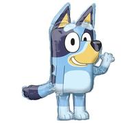 Anagram Bluey SuperShape Ballon Gonflable P38 emballé 60 cm x 81 cm - Ballon pour Anniversaire d'enfant et fête à thème - Décoration de fête de Dessin animé pour Enfants