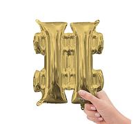 Anagram Symbole # Ballon de fête Mylar en aluminium 40,6 cm Or blanc