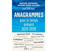 Anagrammes pour le temps présent 2025-2026 - Raphaël Enthoven - L'observatoire Eds De - broché - Essai