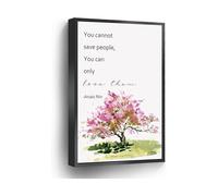 Anais Nin Watercolor Canvas Print You Cannot Save People You Can Only Love Them Quote Wall Decor(Unframed,08x12inch(20x30cm))
