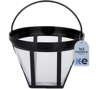 Anakel Home Filtre à Café Universel Permanent en nylon 1x2, réutilisable, 9x9 cm, noir, en Remplacement des Filtres en Papier