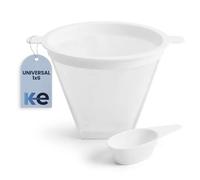 Anakel Home Filtre à Café Universel Permanent en nylon 1x6 avec Cuillère Doseuse pour Remplacer les Filtres à café en Papier | 13Ø x 10 cm, Réutilisable, Blanc
