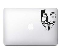 Anakiss Sticker pour Macbook Anonymous Noir Taille Unique