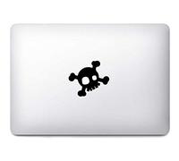 Anakiss Sticker pour Macbook Tete de Mort Noir Taille Unique