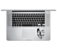 Anakiss Stickers pour Macbook Trackpad Anonymous Noir Taille Unique Autocollant