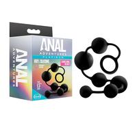 Anal Adventures L - plug anal perlé - silicone noir