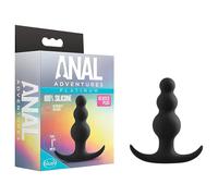 Blush Anal Adventures Platinum Beaded Plug Black Taille Unique