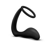 Aventures Anales Platine - dildo anal avec anneau pénien (noir)