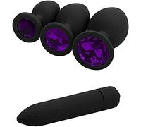 Ànâl Dilâtateurs 4pcs Débutants En silicone Petite Taille Diamant Bijoux Strass Cristal Rond Gemme En Métal Plug Set Plug Backdoor Stimulateur Jouets pour Femmes Homme Plaisir Jouet YP8