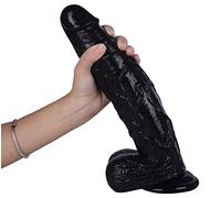 Anal Dildo XXL Dildo Gode Énorme Gode Véritable Glans Et Veines, Stimulez Le Spot G, Garantir L'orgasme, Les Jouets Sexuels Unisexes, Adaptés Aux Joueurs Haut De Gamme avec des Ventouses Fortes,Noir