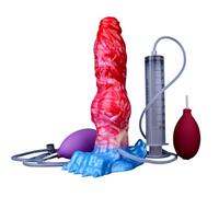 Anal Plug Inflatable - Gode XXL épais avec Fonction de Pulvérisation d'eau Gode Anal pour Homme avec Ventouse Jouet Sexuel pour BDSM Enema ou Stimulation du point G (B)