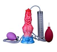 Anal Plug Inflatable - Gode XXL épais avec Fonction de Pulvérisation d'eau Gode Anal pour Homme avec Ventouse Jouet Sexuel pour BDSM Enema ou Stimulation du point G (A)