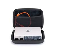 Analog Cases Glide Case pour Focusrite Scarlett 4i4 / Universal Audio Arrow et interfaces Audio comparables (étui de Transport en EVA moulé Durable/Nylon, poignée Robuste en Caoutchouc), Noir