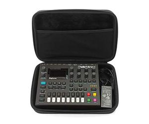 Analog Cases Pulse Case pour Elektron Digitakt/Digitone/Syntakt (dans Un Sac de Transport EVA Robuste de Haute qualité, avec Doublure intérieure protectrice en Velours Super Doux), Noir