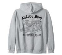 Analog Mind Mécanique Coeur Vintage Machine à écrire Sweat à Capuche
