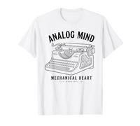 Analog Mind Mécanique Coeur Vintage Machine à écrire T-Shirt