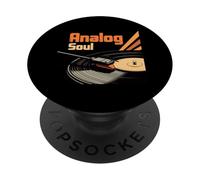 Analog Soul Music Retro Sound Vinyl Lover PopSockets PopGrip Adhésif