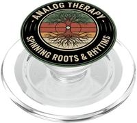 Analog Therapy Disque Vinyle rétro Arbre Racines Rythmes PopSockets PopGrip pour MagSafe