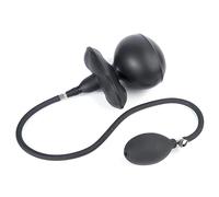 Analplug Gonflable Noir Plug Buttocks Inflatable en Silicone Étirement Extrême jusqu'à Ø15 cm et 13,8 cm de Profondeur Avec Pompe à Main et Soupape de Sécurité pour une Satiété Professionnelle D22-14