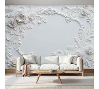 ANALTIRCE Papier Peint Intissé Classique Floral Vigne, Papier Peint Panoramique Motif Baroque Relief, Fresque Murale 200×140 cm, Décoration Murale Pour Salon, Chambre, Bureau