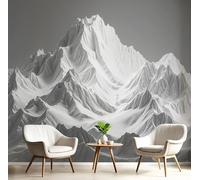 ANALTIRCE Papier Peint Intissé Résumé Montagnes, Papier Peint Panoramique Motif Simple Rayures, Fresque Murale 300×210cm, Décoration Murale XXL Pour Salon, Chambre, Bureau