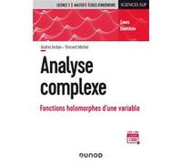 Analyse complexe - Fonctions holomorphes d'une variable Andréi Iordan (Auteur), Vincent Michel (Auteur)