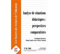 Analyse de situations didactiques : perspectives comparatistes - Anne Jorro - Presses Universitaires Du Midi - broché - Revue