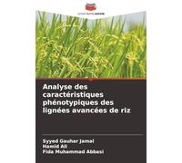 Analyse des caractéristiques phénotypiques des lignées avancées de riz