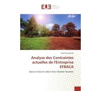 Analyse des Contraintes actuelles de l'entreprise eFBACA Dans la mise en valeur d'un chantier forestier - David Ouangando - Universitaires Europeennes - broché - Etude