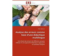 Analyse Des Erreurs Comme Base D''une Didactique Multilingue