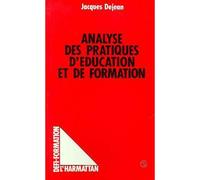 Analyse des pratiques d'éducation et de formation – L'Harmattan