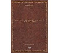 Analyse du Traité de mécanique céleste, de P.-S. Laplace ; par J.-B. Biot