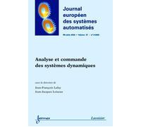 Analyse et commande des systemes dynamiques journal europee - Lafay Jean-Francois - Hermes Science Publications - broché - Livre